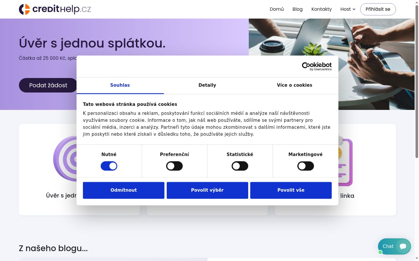Capture d'écran de la bannière de consentement affichée avant toute interaction