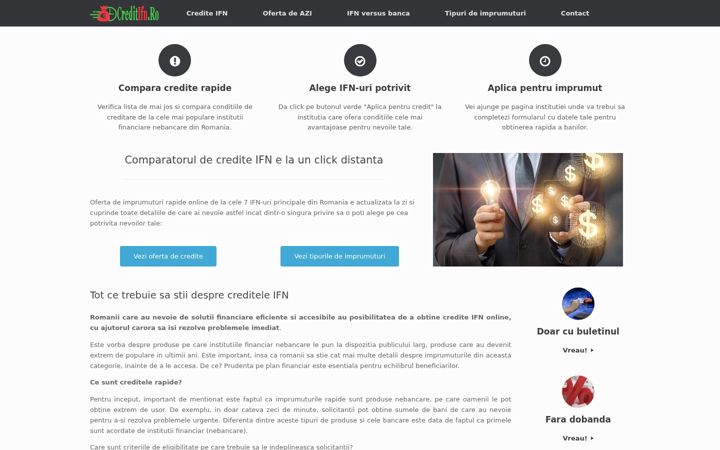 Screenshot of creditifn.ro