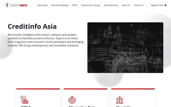 Screenshot of creditinfo-asia.com
