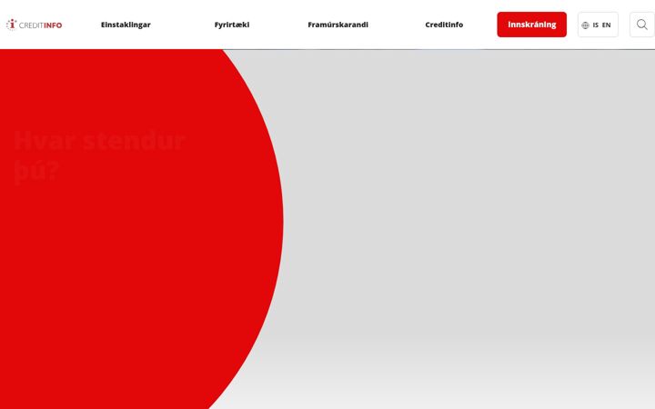 Screenshot of creditinfo.is