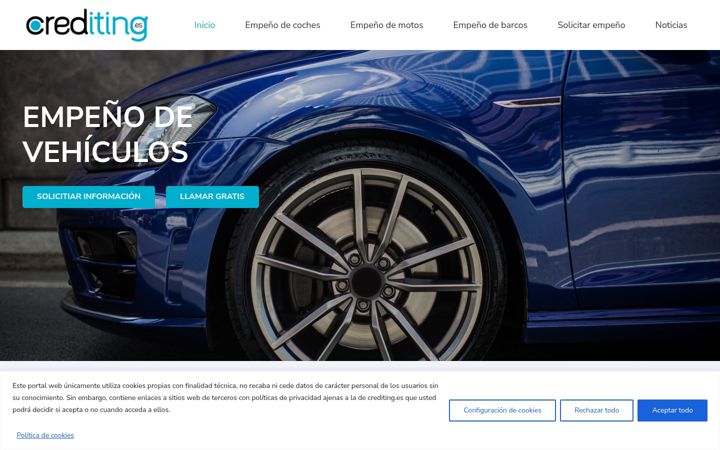 Screenshot of crediting.es