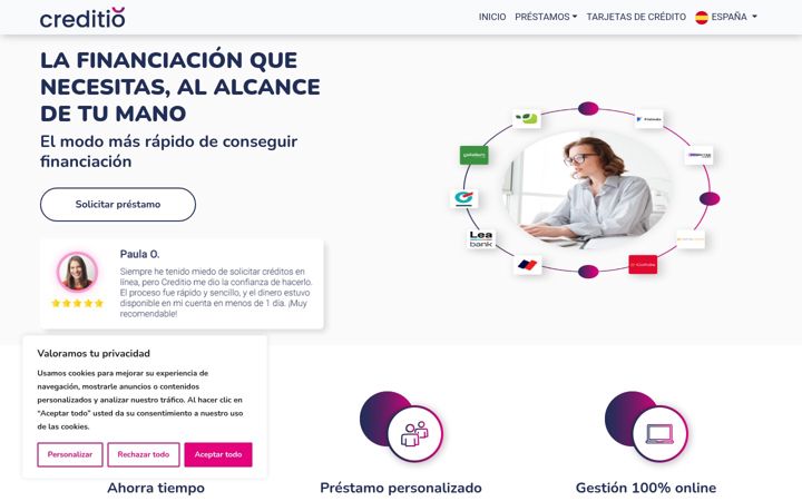 Screenshot of creditio.es