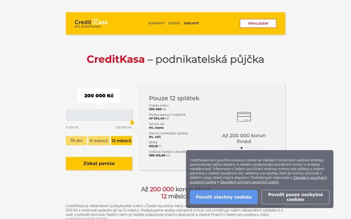 Screenshot of creditkasa.com