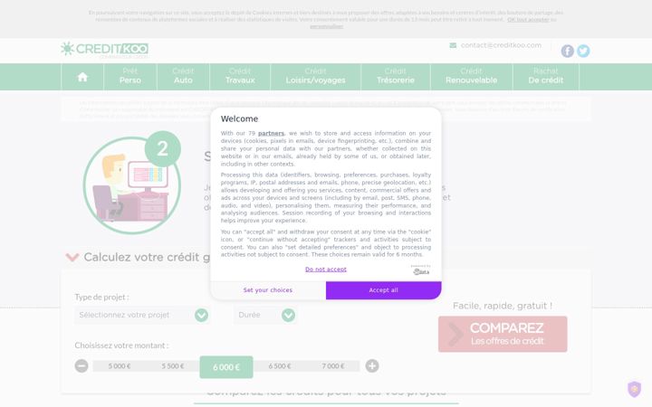 Screenshot of creditkoo.com