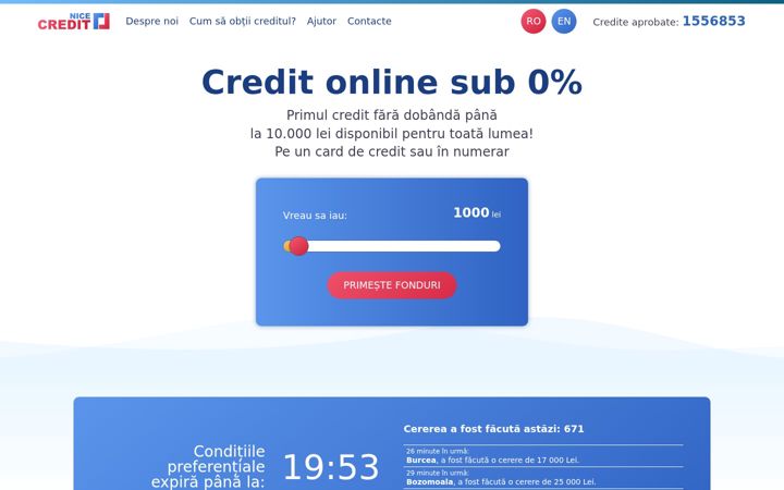 Screenshot of creditnice.ro