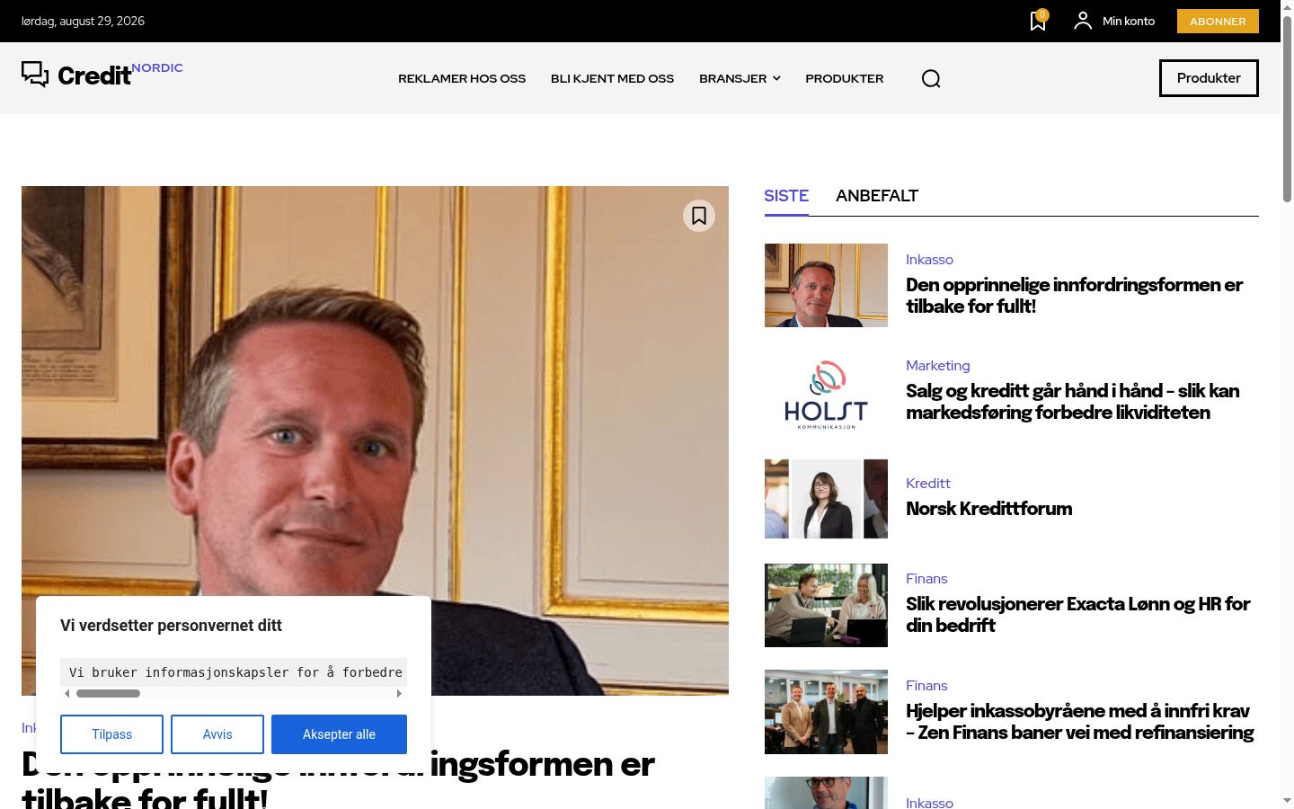 Sutikimo reklamjuostės, rodytos prieš bet kokią sąveiką, ekrano kopija