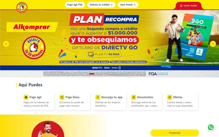 Screenshot of credito20minutos.com