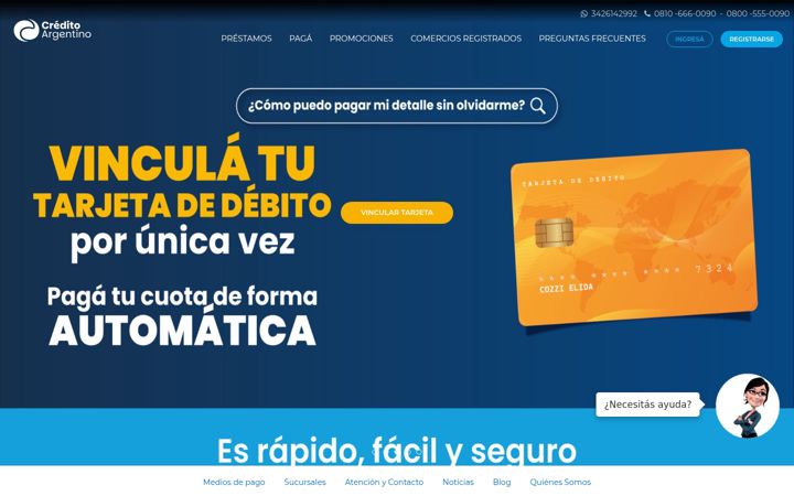Screenshot of creditoargentino.com.ar