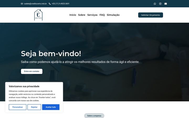 Screenshot of creditocerto.imb.br