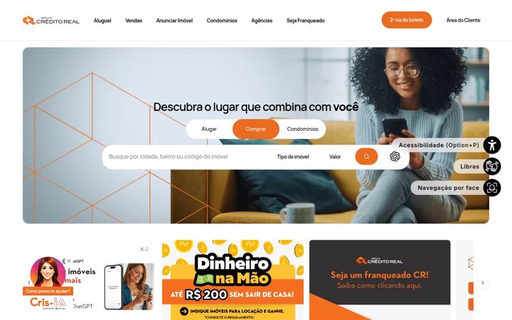 Ekraanipilt saidist creditoreal.com.br