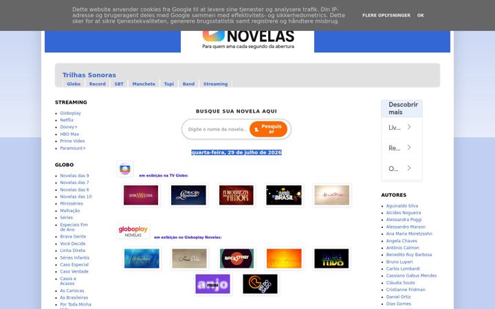 Screenshot of creditosdenovelas.com.br