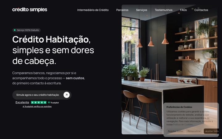 Screenshot van creditosimples.pt