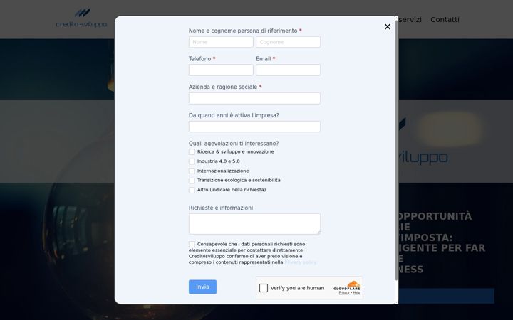 Screenshot of creditosviluppo.it