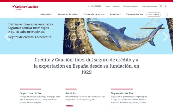 Captură de ecran a creditoycaucion.es