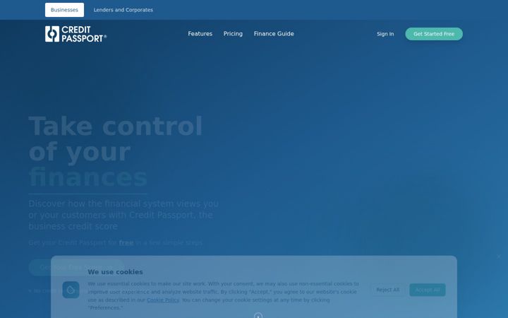 Screenshot of creditpassport.com