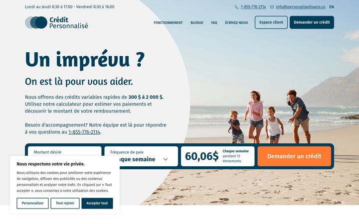 Screenshot of creditpersonnalise.co