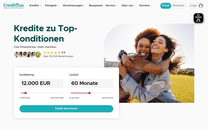 Screenshot of creditplus.de