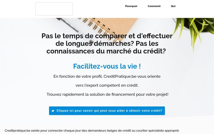 Screenshot of creditpratique.be