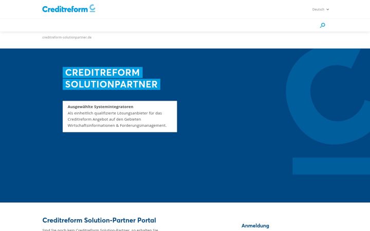 Screenshot of creditreform-solutionpartner.de