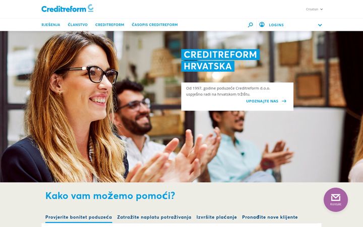Képernyőkép: creditreform.hr