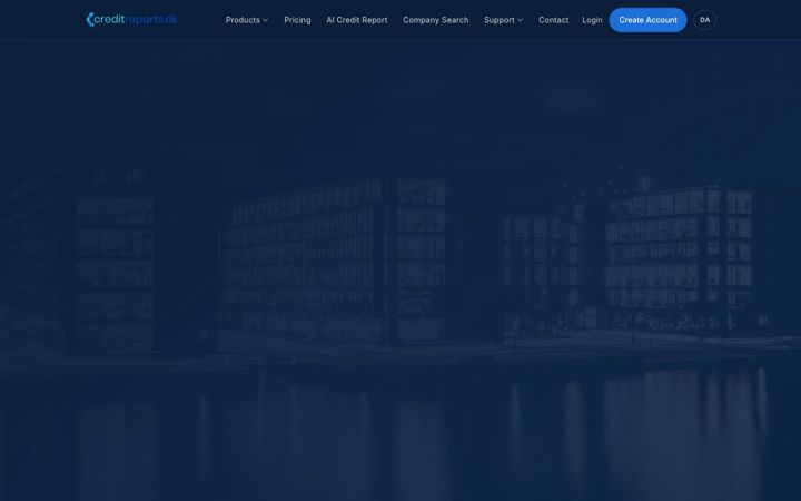 Screenshot of creditreports.dk