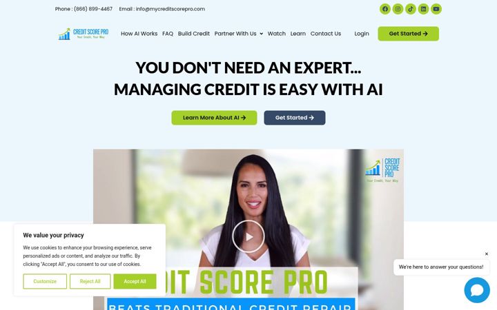Zrzut ekranu creditscorepro.ai