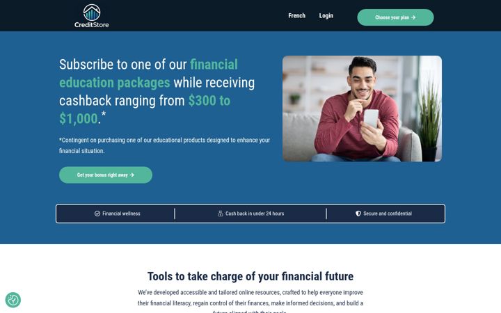 Screenshot of creditstore.ca