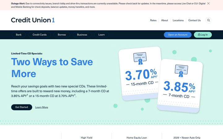 Screenshot of creditunion1.org