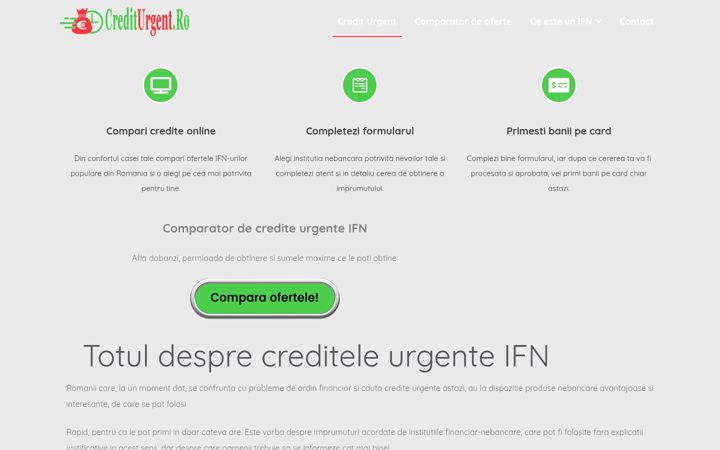 Screenshot of crediturgent.ro