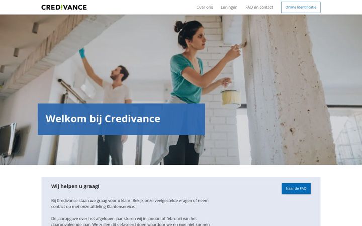 Screenshot of credivance.nl