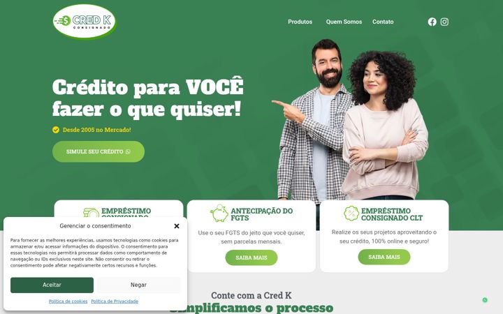 Screenshot of credk.com.br