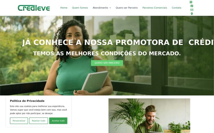 Screenshot of credleve.com.br