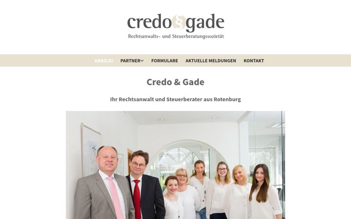 Screenshot of credo-gade.de