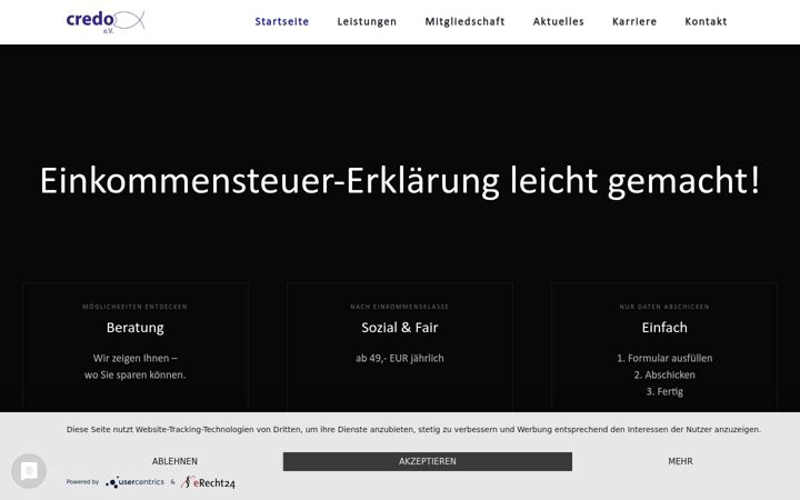 Screenshot of credo-lohnsteuer.de