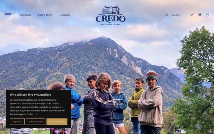 Screenshot of credo.ch