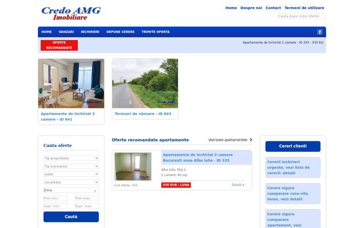 Screenshot of credoamg.ro