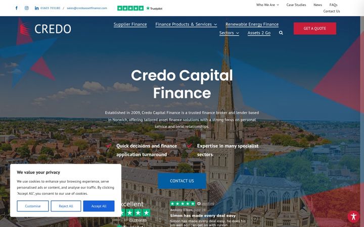 Screenshot of credoassetfinance.com