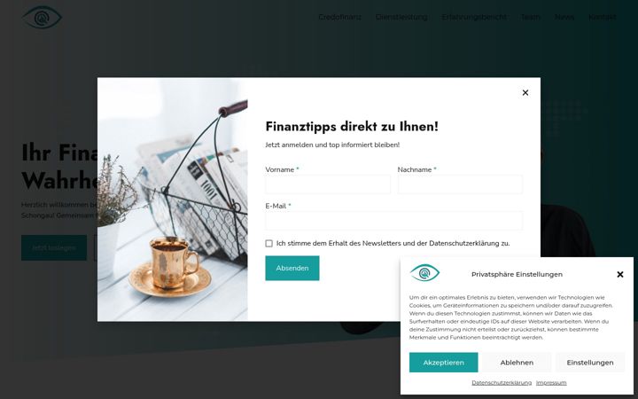Screenshot of credofinanz.de
