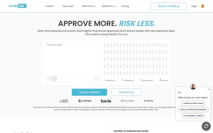 Screenshot of credolab.com