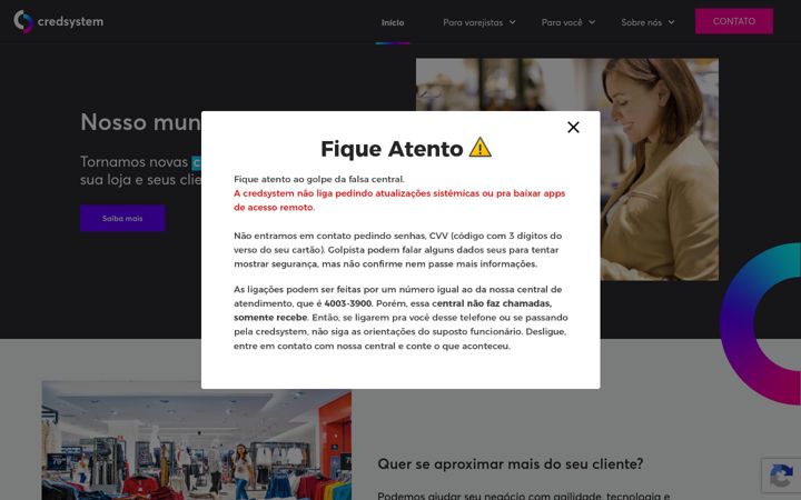 Screenshot of credsystem.com.br