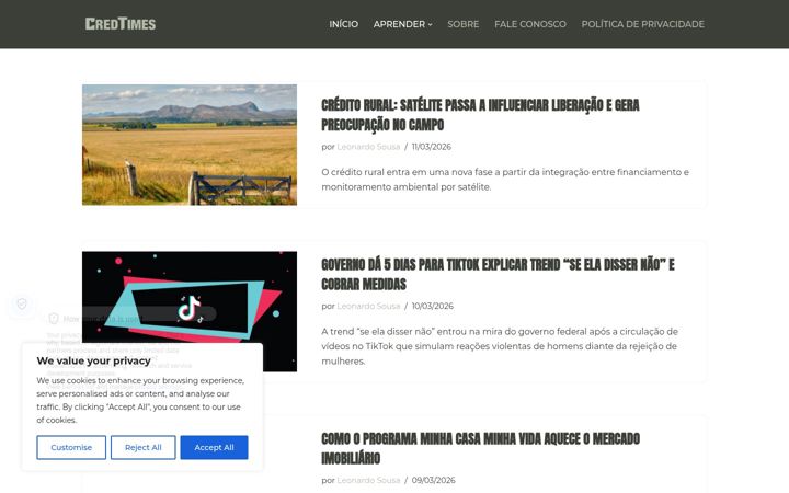 Ekrānuzņēmums no credtimes.com.br