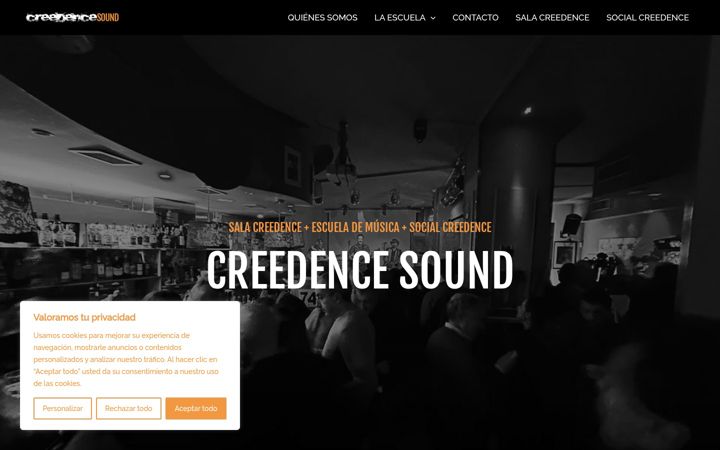 Screenshot of creedencesound.com