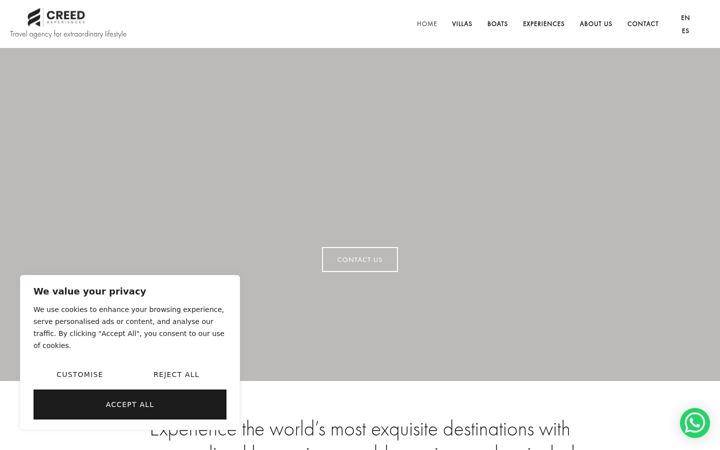 Screenshot of creedexperience.com