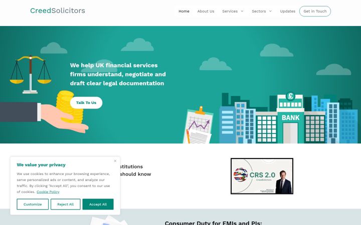 Screenshot of creedsolicitors.com
