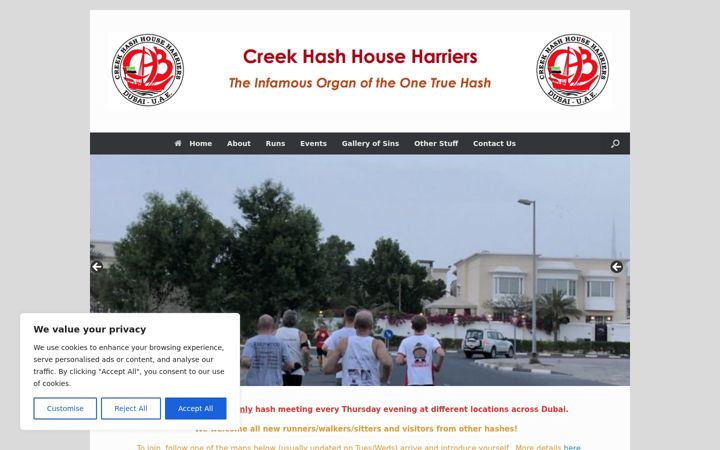 Screenshot of creekhash.org