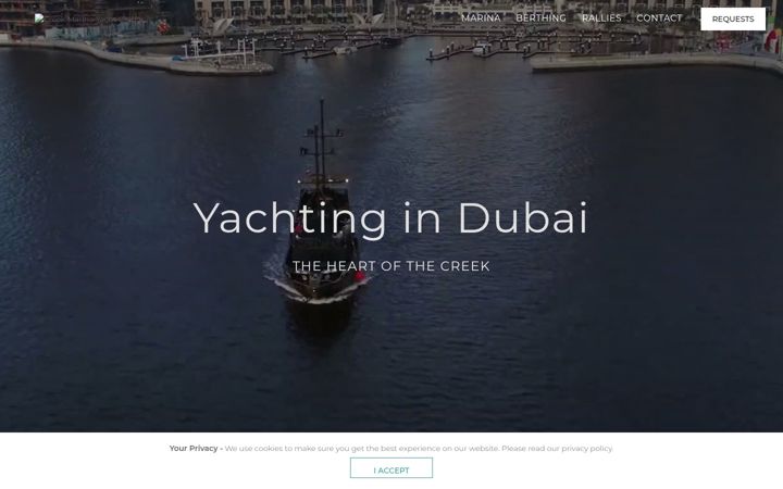 Screenshot of creekmarinayachtclub.com