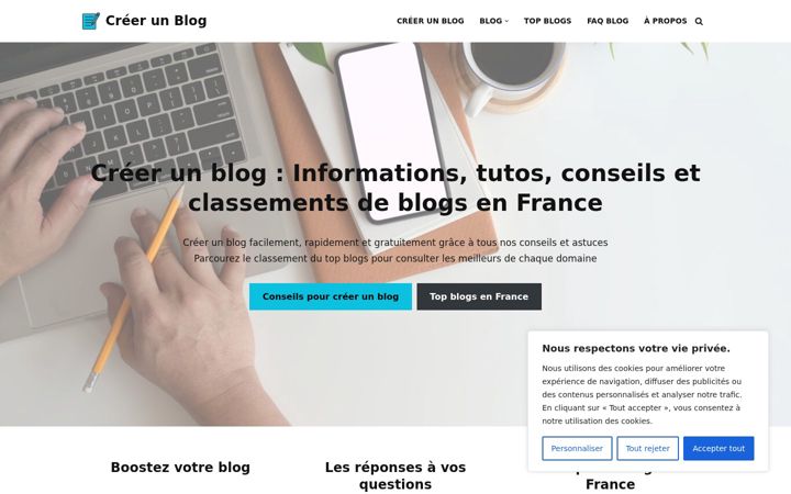 Captura de pantalla de creer-un-blog.org