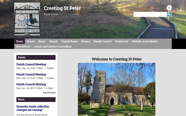 Screenshot of creetingstpeter-pc.gov.uk