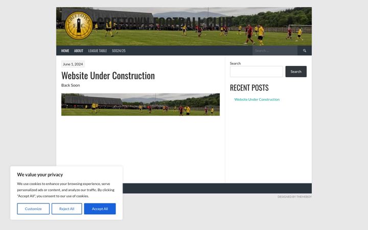 Screenshot of creetownfc.uk