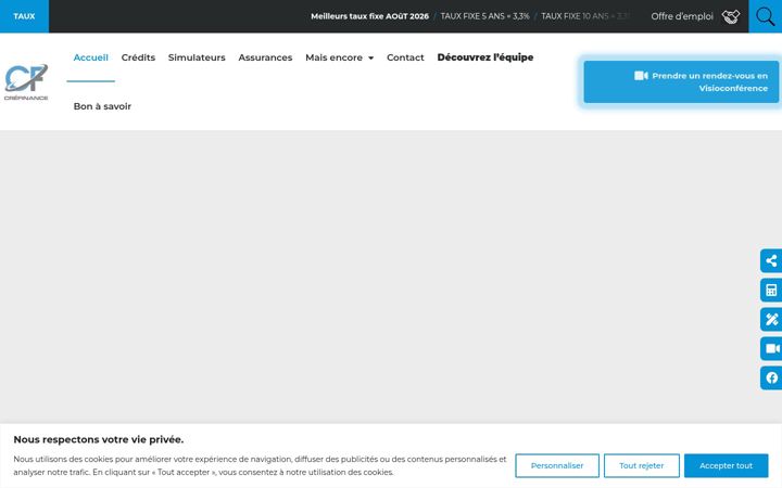 Screenshot of crefinance.be